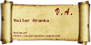 Veiler Aranka névjegykártya
